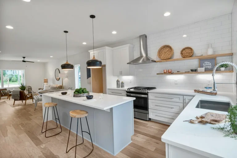 clean white kitchen